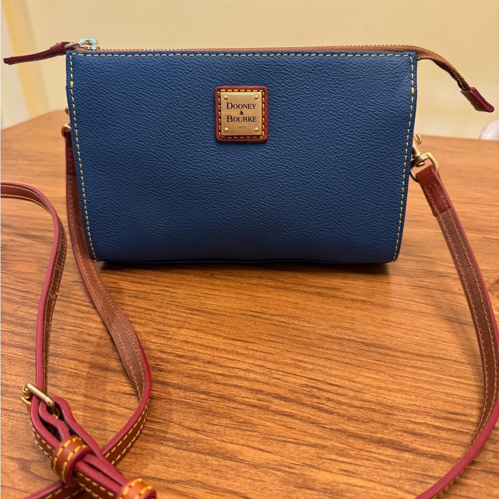 Dooney & Bourke Blue and Brown Crossbody Bag